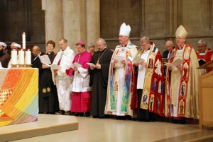 Singing hymns