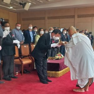 ISKCON South Korea:  Devotees perform Vedic ceremony for Reliance Industries Ltd of India’s new vessel